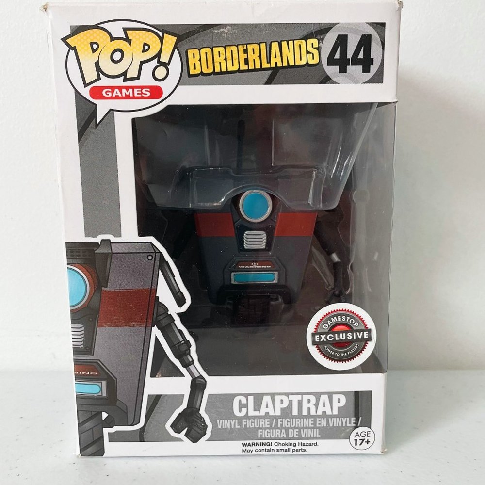 Funko Pop! Games Gray Claptrap Borderlands #44 Gamestop Exclusive New in Box